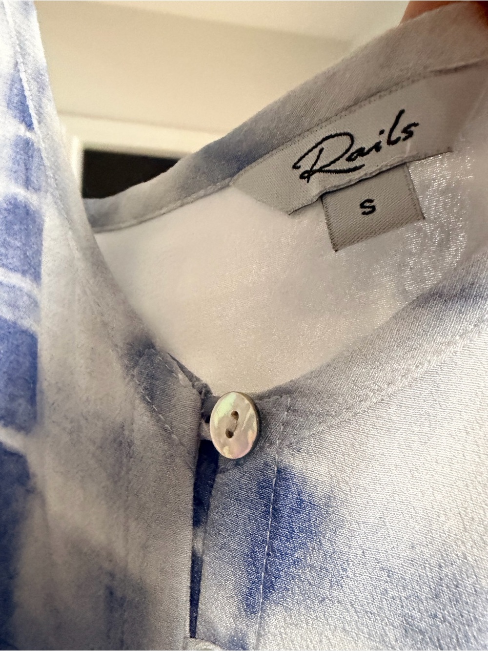 Rails Frida Light Blue and White Tie-Dye Midi Dress - Picture 6 of 7